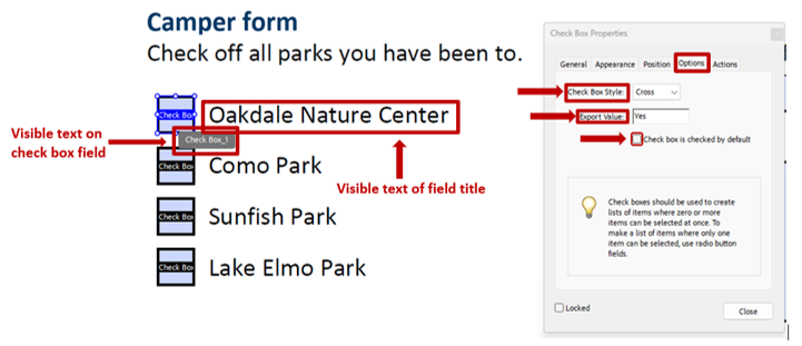 screenshot of Properties>Option Tab's Example 2 as described in text.
