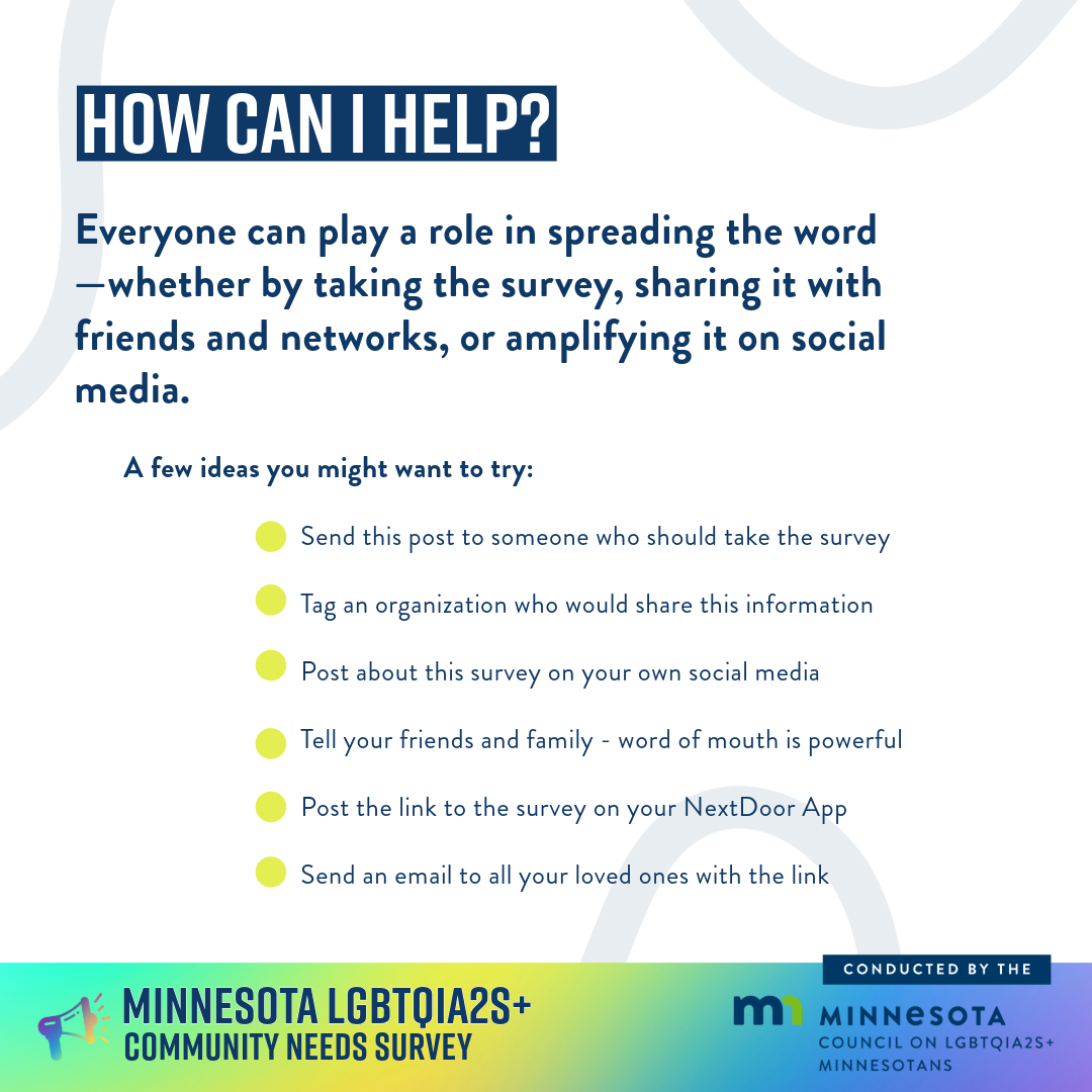 How can I help with the Community Needs Survey?