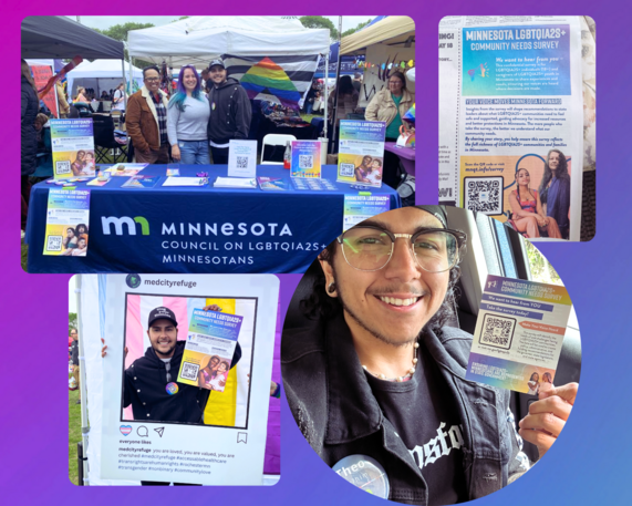 collage of photos from survey promo events in May 2025