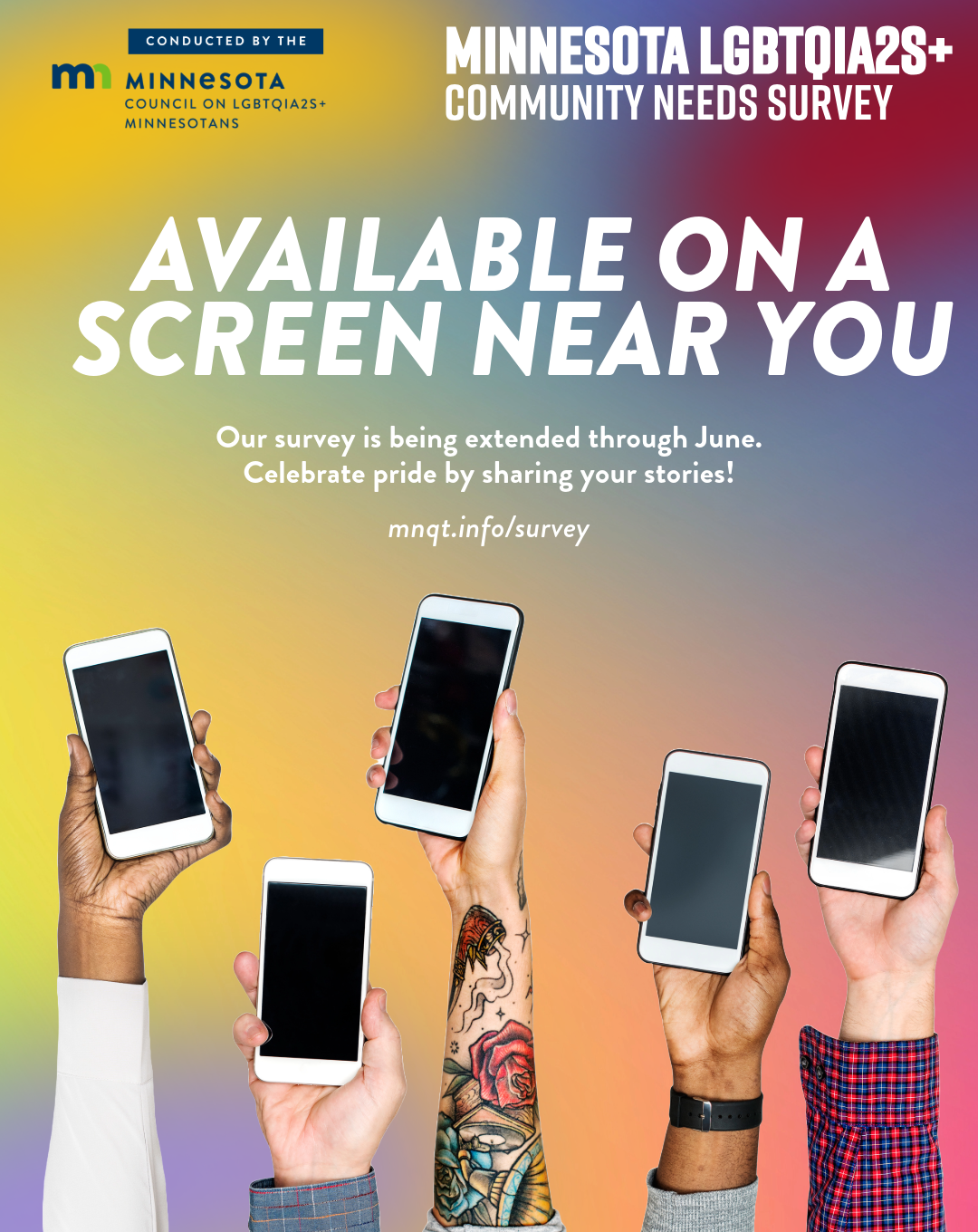 Community Needs Survey available on a screen near you