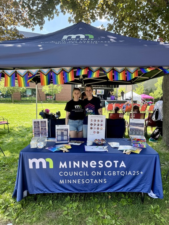 MNQT staff Emma and Kelsey at Northfield Pride 2026
