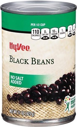HyVee No Salt Added Black Bean Recall