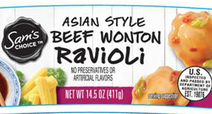 asian beef style ravioli