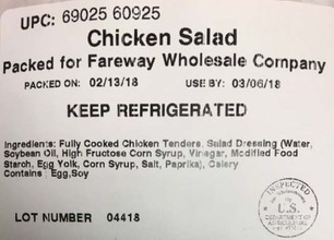 chicken salad recall