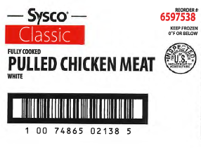 image of recalled meat label