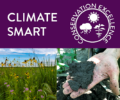 MAWQCP climate smart logo and practice photos