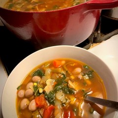 Vegetable soup with beans