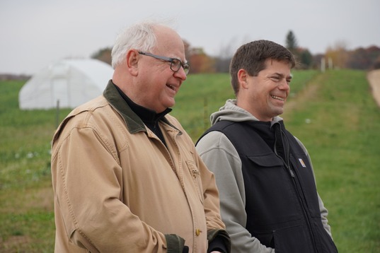 Governor Tim Walz and producer Eric Heins