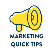 Marketing Quick Tips with Megaphone Icon