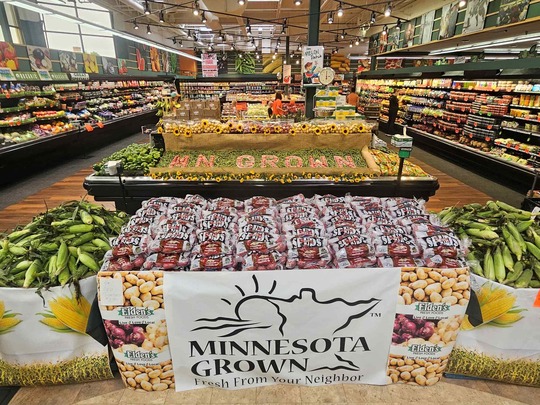 Minnesota Grown produce display at Elden's Fresh Foods, Alexandria