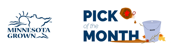 Pick of the Month banner with maple leave and sap bucket.