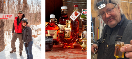Picutres the people and products at Wild Country Maple Products.