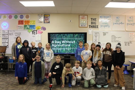 Heather More with students