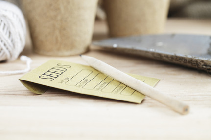 seed package with pencil