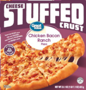 Great Value chicken bacon ranch stuffed crust pizza