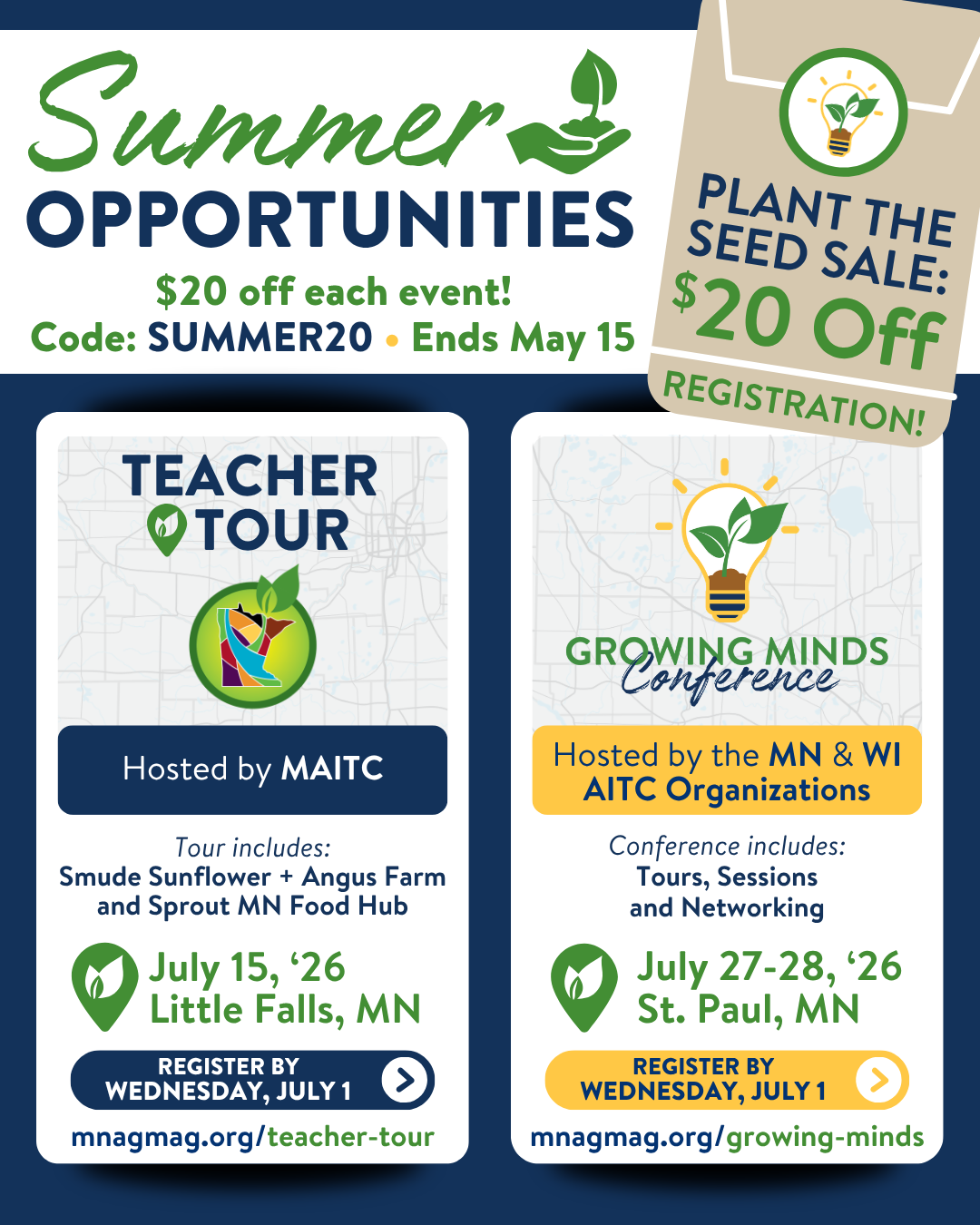 $20 off Summer Opportunities