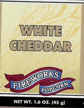 Fireworks Popcorn Poppings & Toppings gift set containing a White Cheddar Seasoning