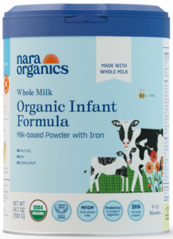 Nara Organics Whole Milk Infant Formula, 700g, with UPC 860013251901