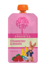 Pumpkin Tree Peter Rabbit Organics Banana & Strawberry 4 oz.