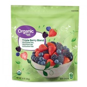 Great Value Organic Triple Berry Blend 10 OZ (Including Strawberries, Blackberries and Blueberries)
