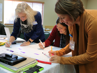 Three Members of Bemidji School Team in Training Session