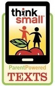 Think Small Parent Powered Texts logo