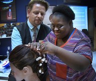Naomi Working in Hair Salon