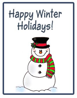 Happy Winter Holidays Snowman Image