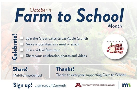 October - Farm to School Month