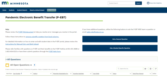 Electronic Benefits Transfer (EBT) Card