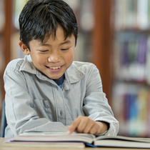 Elementary child reading