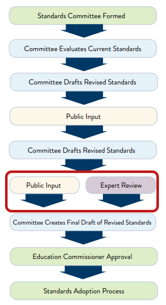 Visual of standards development process