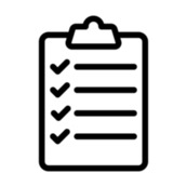 Drawing of a checklist