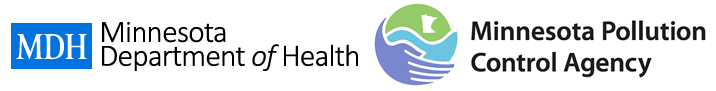 Minnesota Department of Health and Minnesota Pollution Control Agency logos