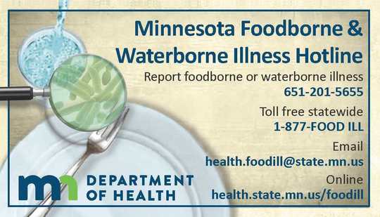 Minnesota Foodborne & Waterborne Illness Hotline