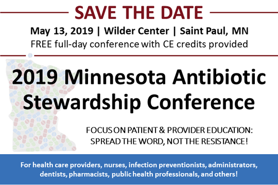 Save the Date: 2019 Minnesota Antibiotic Stewardship Conference