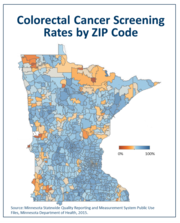 Colorectal Cancer Screening Rates by ZIP Code in Minnesota