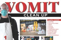 Vomit clean up poster