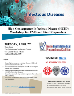 High Consequence Infectious Disease (HCID) Workshop for EMS and First Responders