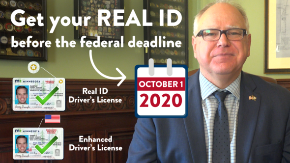 REAL ID message from Governor Walz