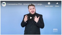 PIC of coronavirus ASL video