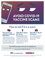 Avoid COVID-19 Vaccine Scams flyer