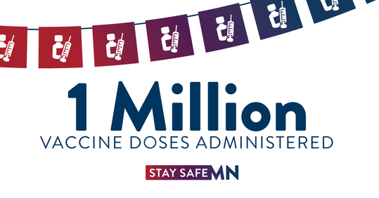 1 million vaccine doses administered - Stay Safe MN