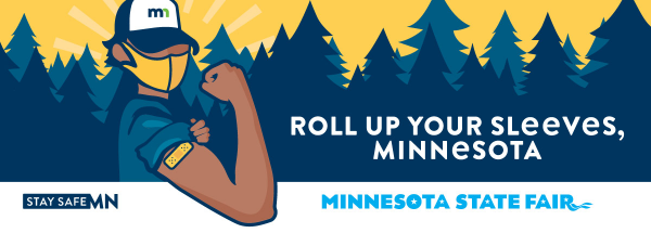 Roll up your Sleeves State Fair graphic banner