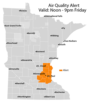 Air Quality Alert map for June 4