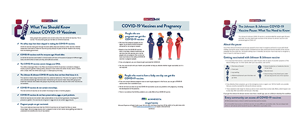 COVID-19 vaccine fact sheet thumbnails