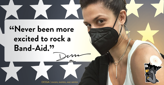 "Never been more excited to rock a Band-Aid."  Dessa - singer, rapper, and writer