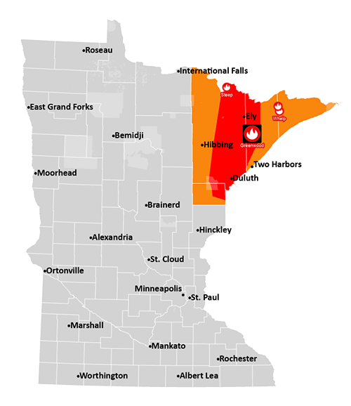 Air quality alert map