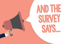 "and the survey says" with a megaphone 