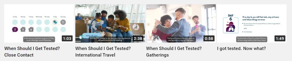 When should I get tested? video series thumbnails
